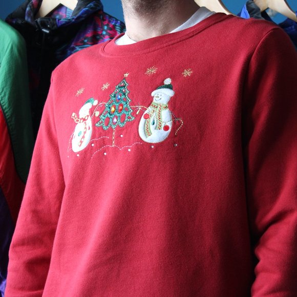 Vintage Sweaters - Vintage Holiday Edition Snowmen Christmas Sweater